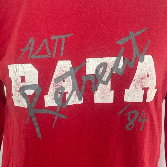 Vintage 1984 Alpha Delta Pi sorority T shirt single stitch long sleeve cotton M - Picture 1 of 7
